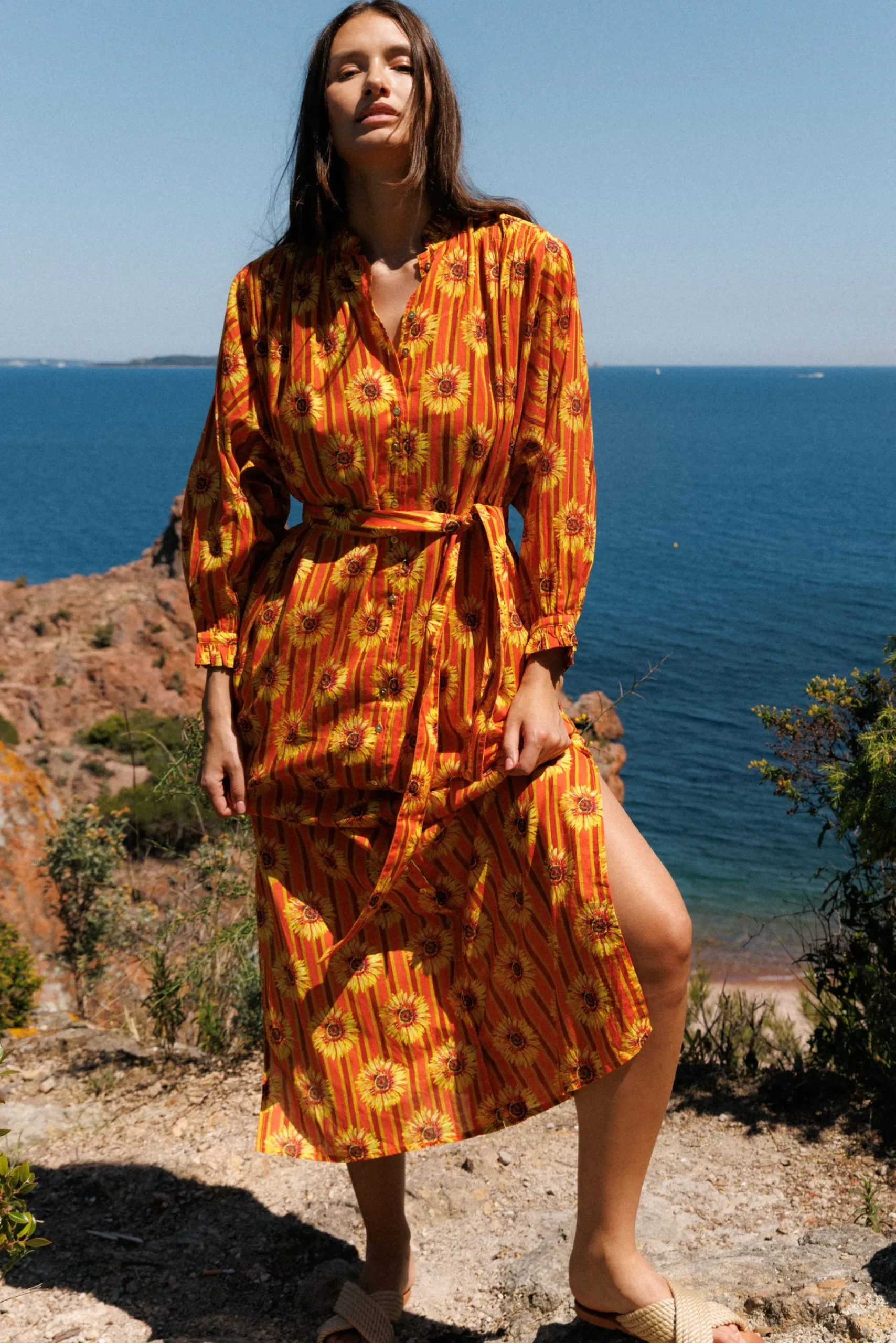 Ysé Robe longue Fleur du soleil^ Le Beachwear